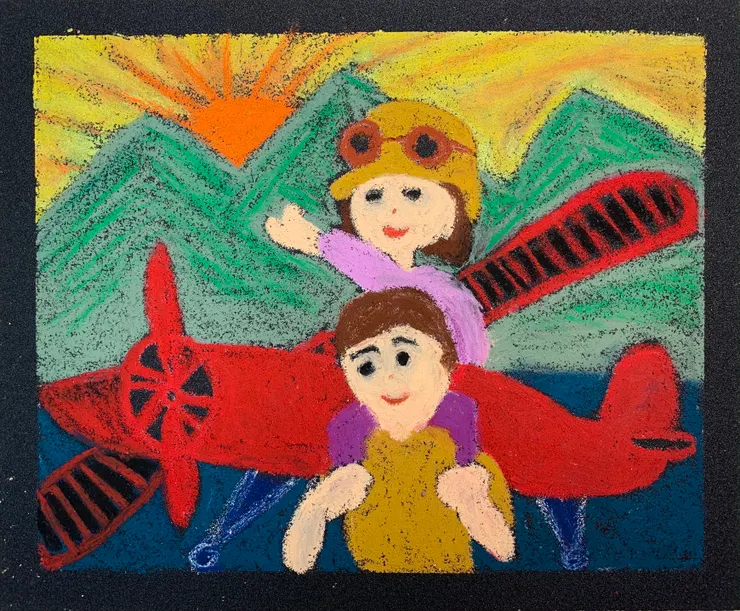 我的作品《Safe in Daddy's heart》：我在天父心中有獨特的位份，願像孩子一樣依靠祂並與父同行。