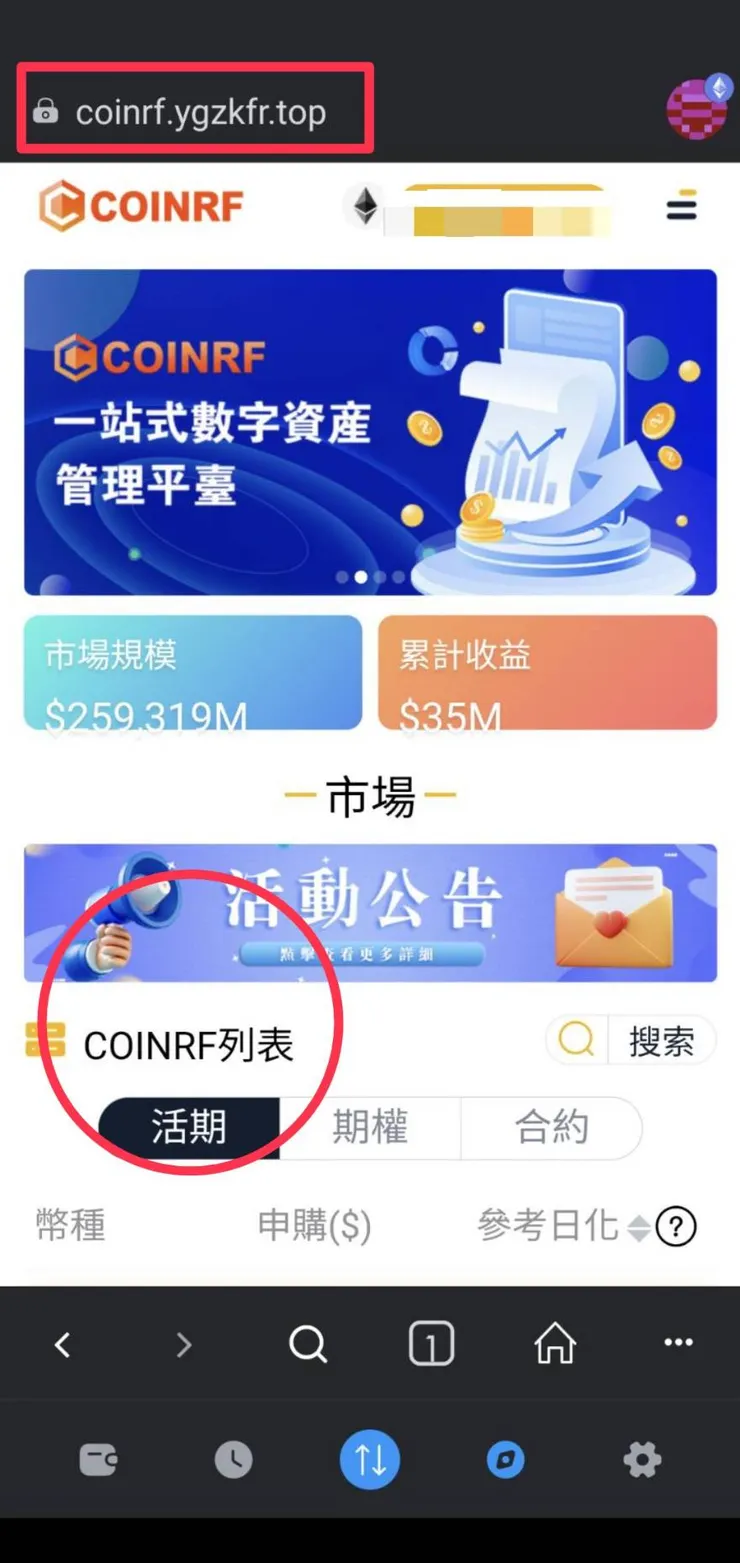 對方要我加入錢包的詐騙連結畫面