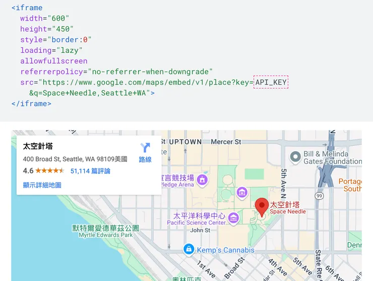 Google Maps Embed