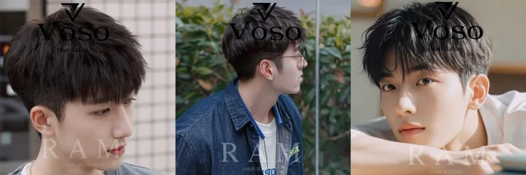 2027年流行髮型高雄推薦男生剪髮：韓系碎蓋頭搭配紋理燙，高雄左營美髮推薦 RAM STUDIO，拯救額頭過寬與扁塌。