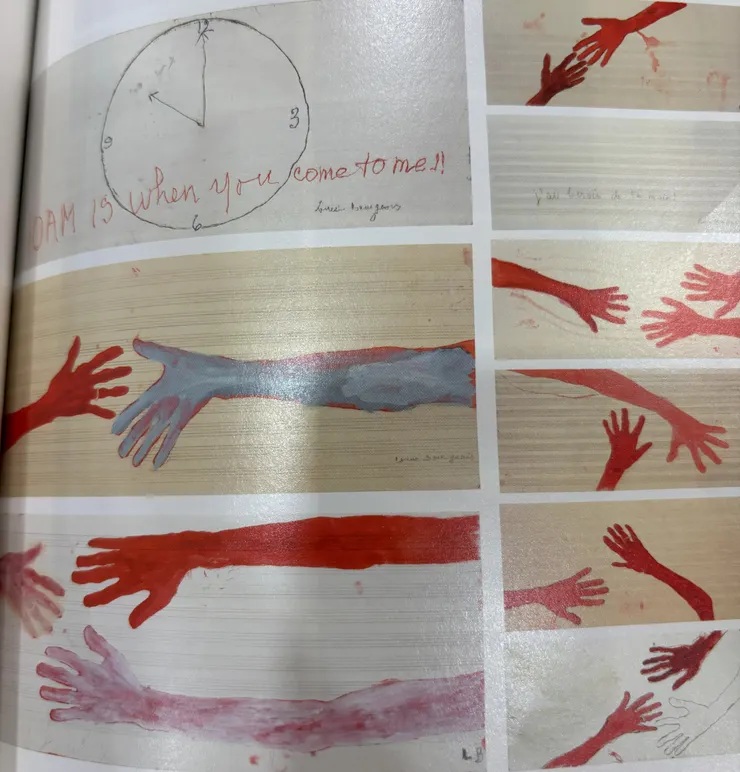 上午10點是你來找我的時間    翻攝「路易絲．布爾喬亞：剛從地獄回來，順便說一句，太精采了」展覽手冊  富邦美術館