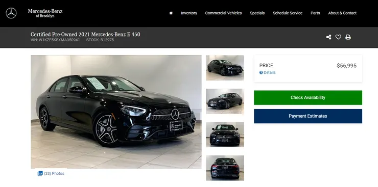 2021 BENZ E450價格56995美金