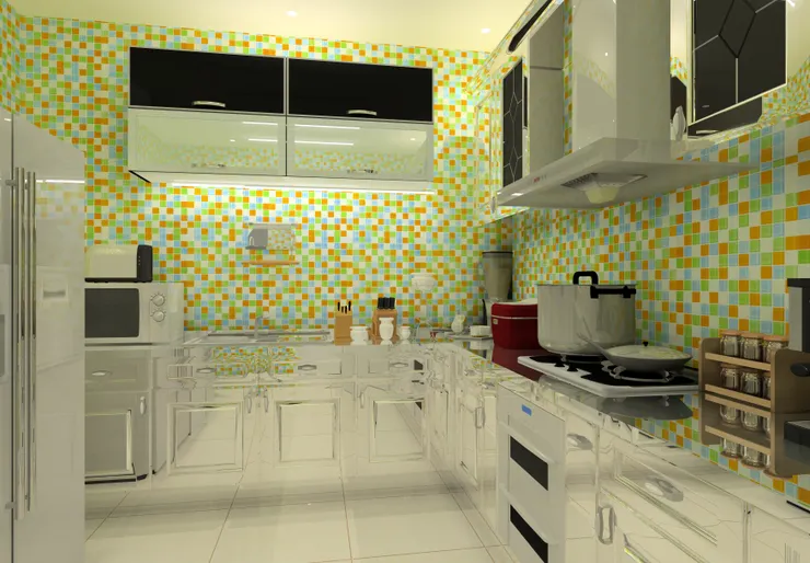 我覺得綠色看下去感覺很清新,這款瓷磚也沒很家庭的感覺。