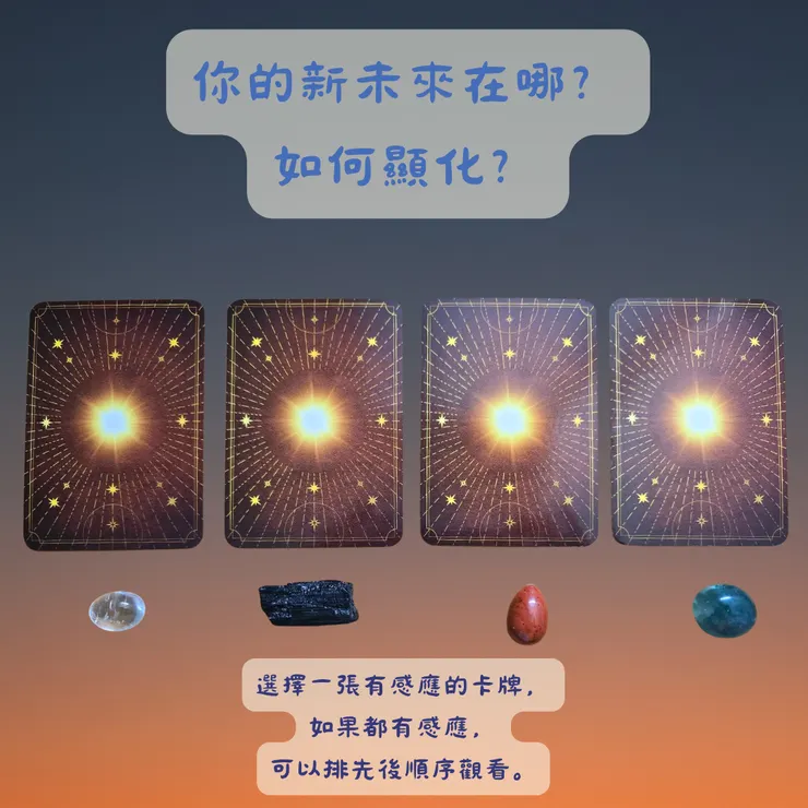 本次使用神諭卡為Queen of the Sun Oracle、Moonology manifestation oracle