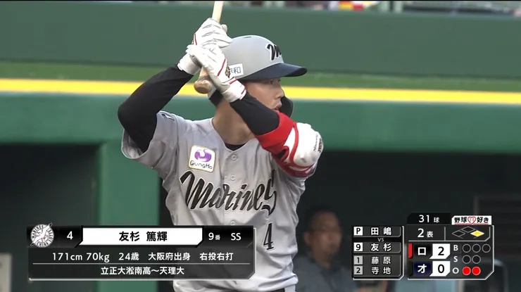 友杉篤輝打擊