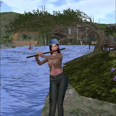 在愛心湖湖畔用G調長笛與陶笛吹奏 哈利路亞 