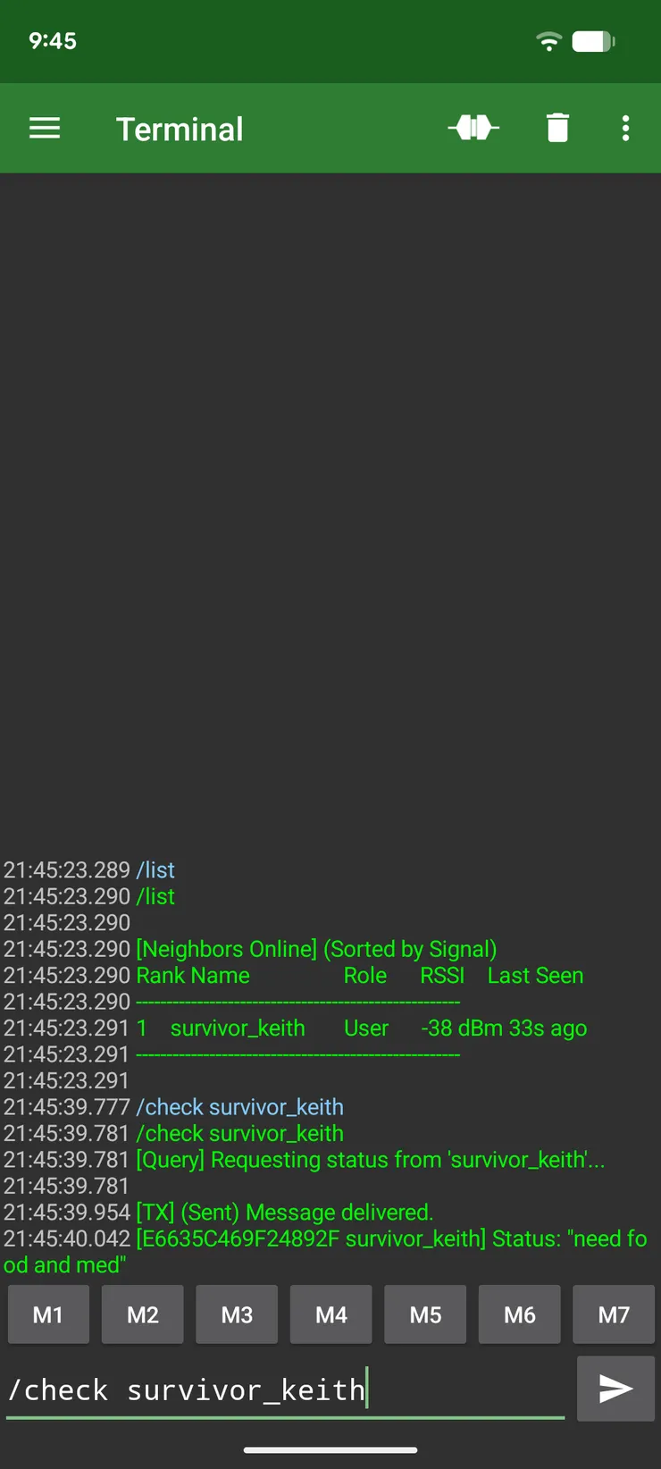 Check neighbor status