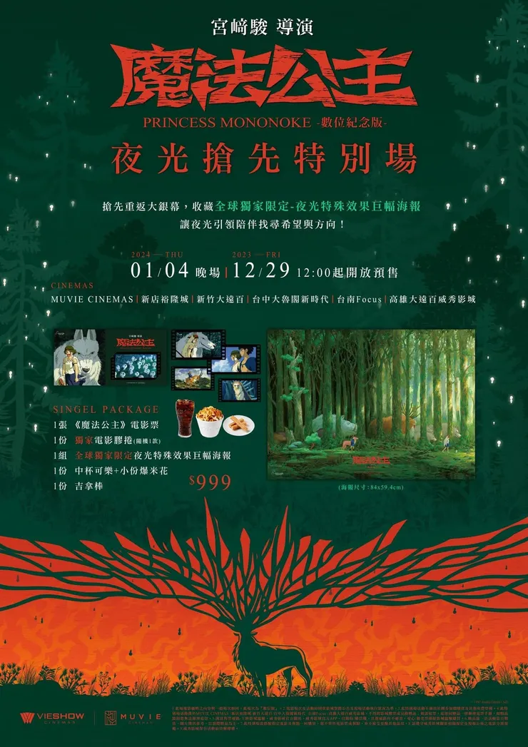 搶先特別場贈送的海報，是正式重映後的前兩周觀影的兩款贈品海報合在一起的