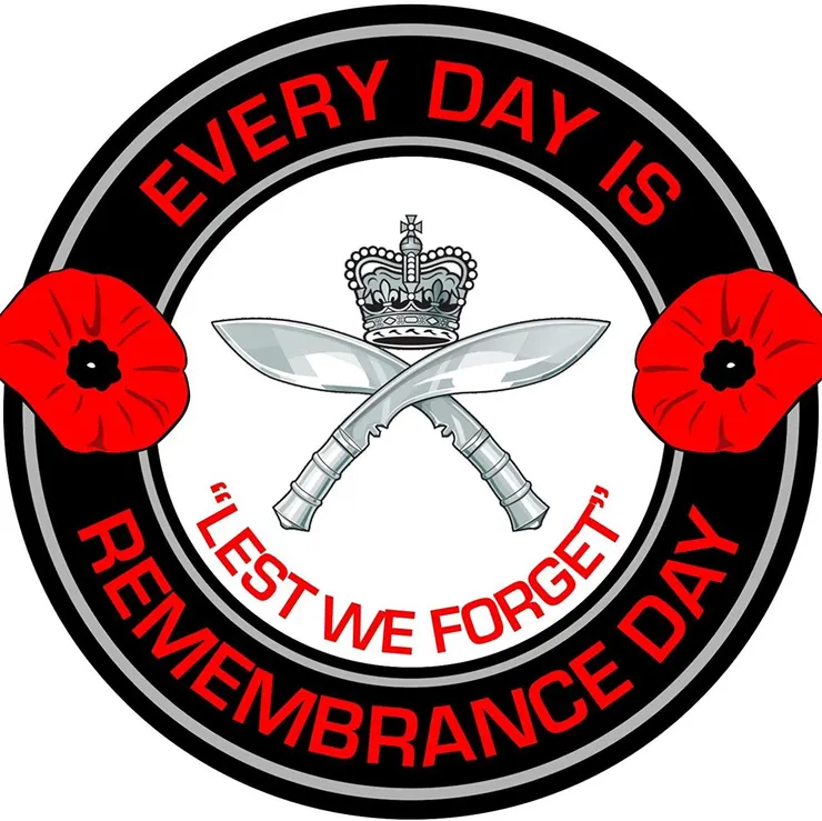 Royal Gurkha Rifles Remembrance Day Clear Cling Sticker-Amazon:The Quartermaster Online 6)各廓爾喀軍團的部隊徽章。-facebook專頁：@GurkhaAntiques