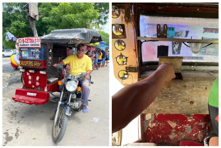 七人座Tricycle及司機的零錢盒