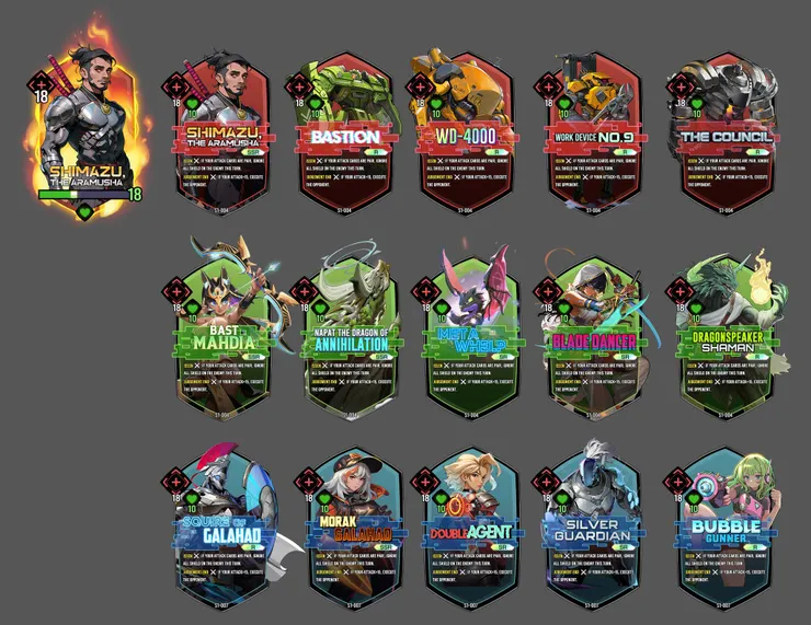 搶先曝光三個陣營的部分英雄卡片，之後會有詳盡的介紹