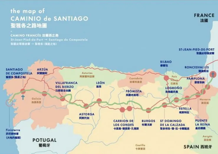 法蘭西之路地圖