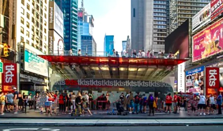 美國紐約市時報廣場TKTS售票亭 取材網路照片