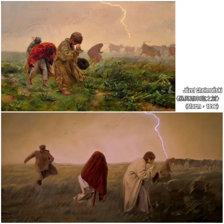 本片對19世紀波蘭畫家約瑟夫·切爾蒙斯基（Józef Chełmoński）的致敬 之2