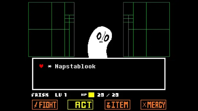 與小幽靈怪物的戰鬥畫面