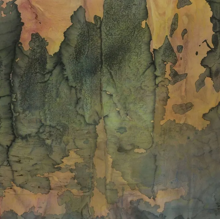 王美玥《過盡千帆》,宣紙水波紋畫，2019
