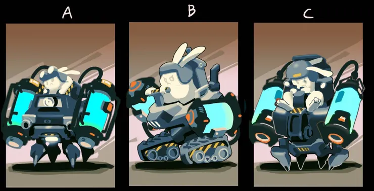 曬個單機版的草期角色設計草圖