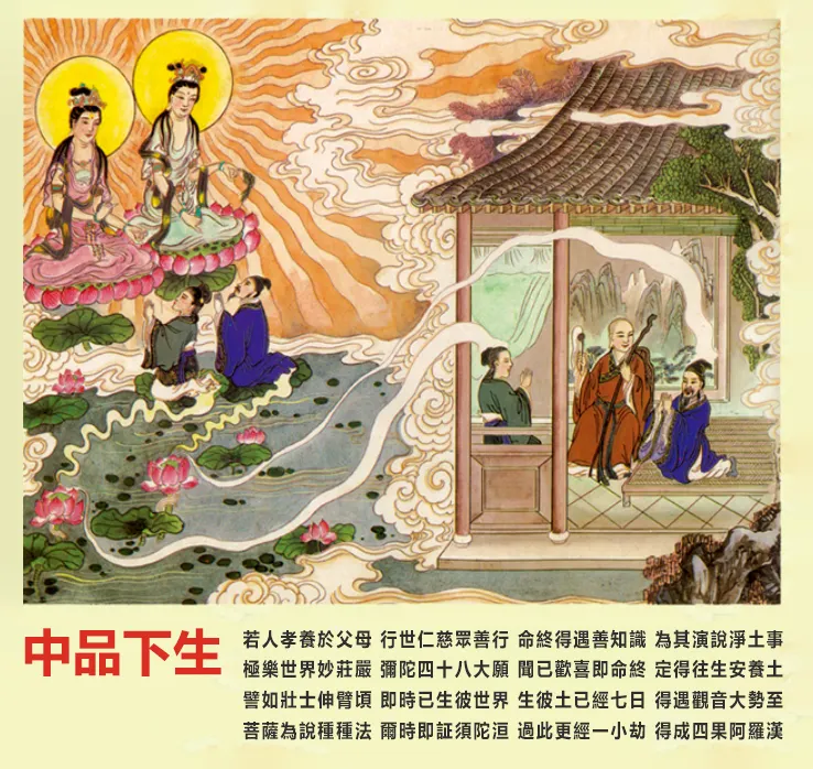 往生品位: 中品下生 (佛號梵唄)