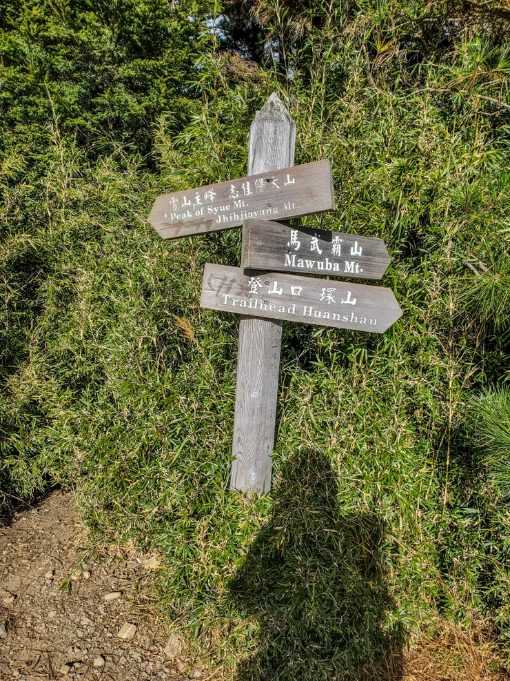 14:46 叉路休息。想起和蛋花倆兄妹暑假一起走過的馬武霸。