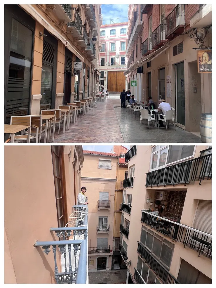 民宿在舊城商業區鬧中取靜，有看到窗台曬衣棚架嗎？