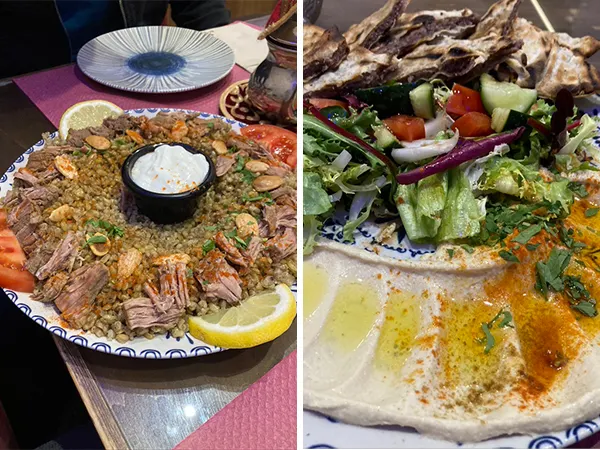 地中海另一端的飲食基調：穀物、檸檬、沙拉、優格、鷹嘴豆、羊肉、和香料