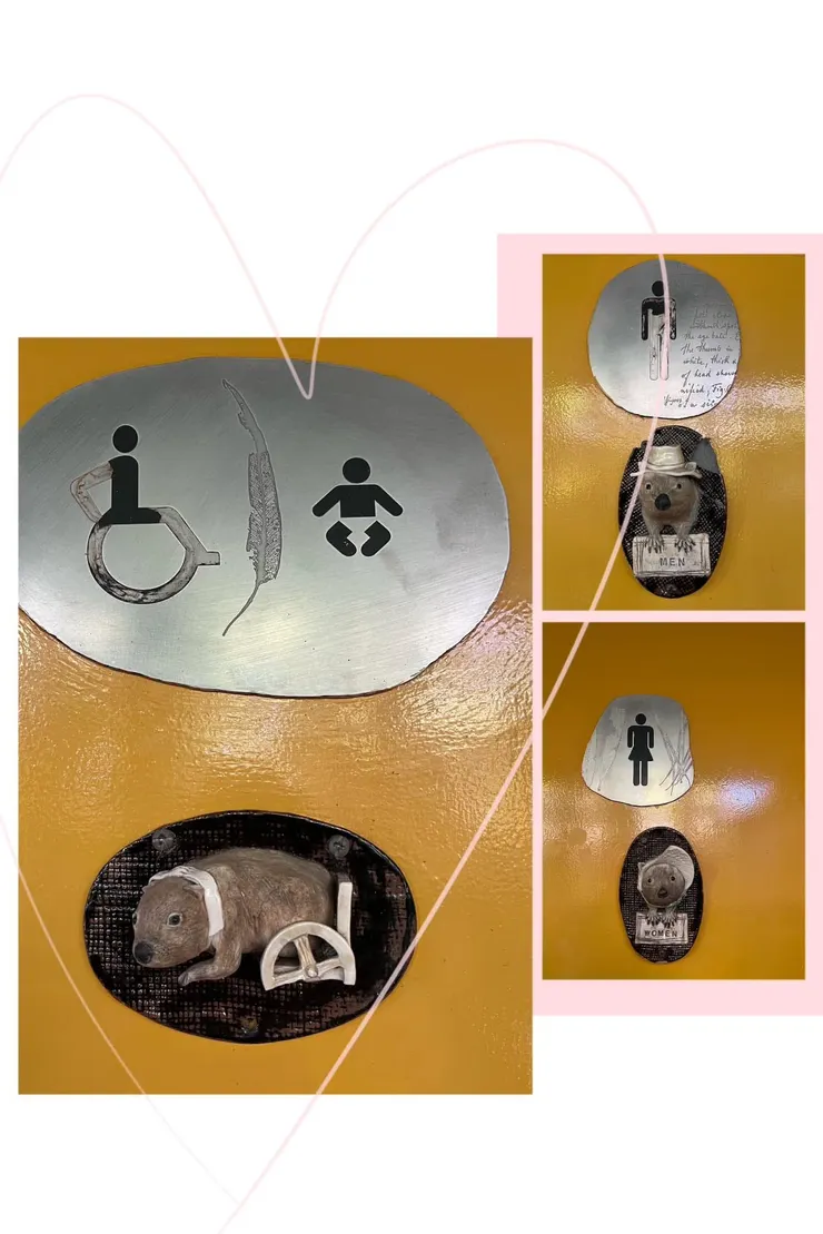 洗手間可愛的告示牌