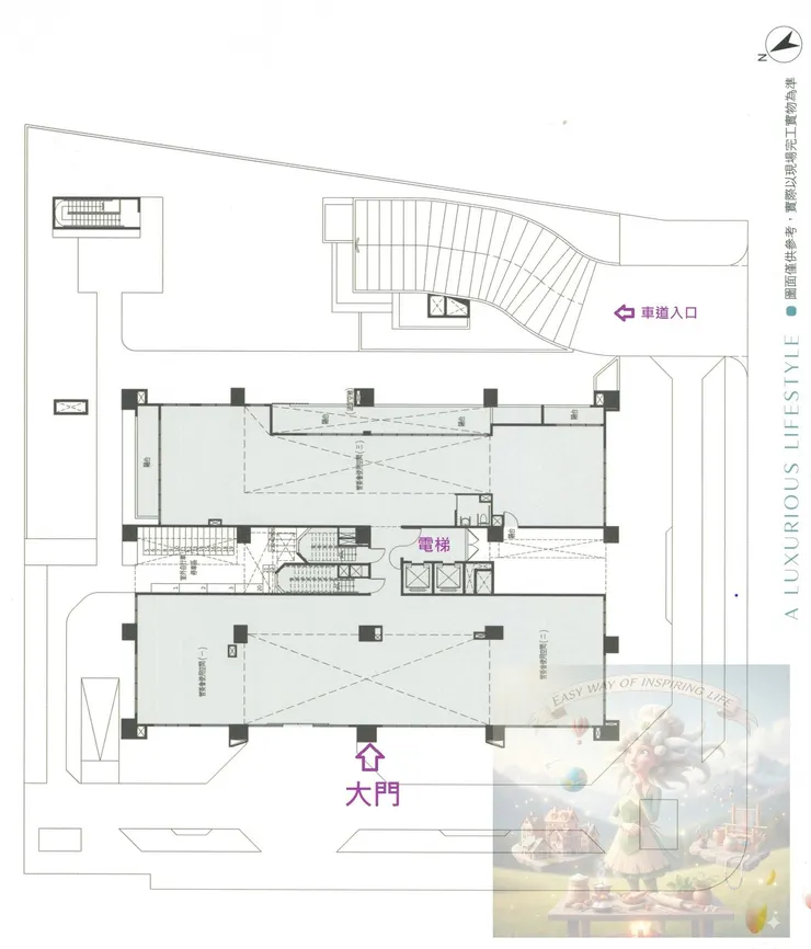 京美晴朗-1F全區平面配置參考圖
