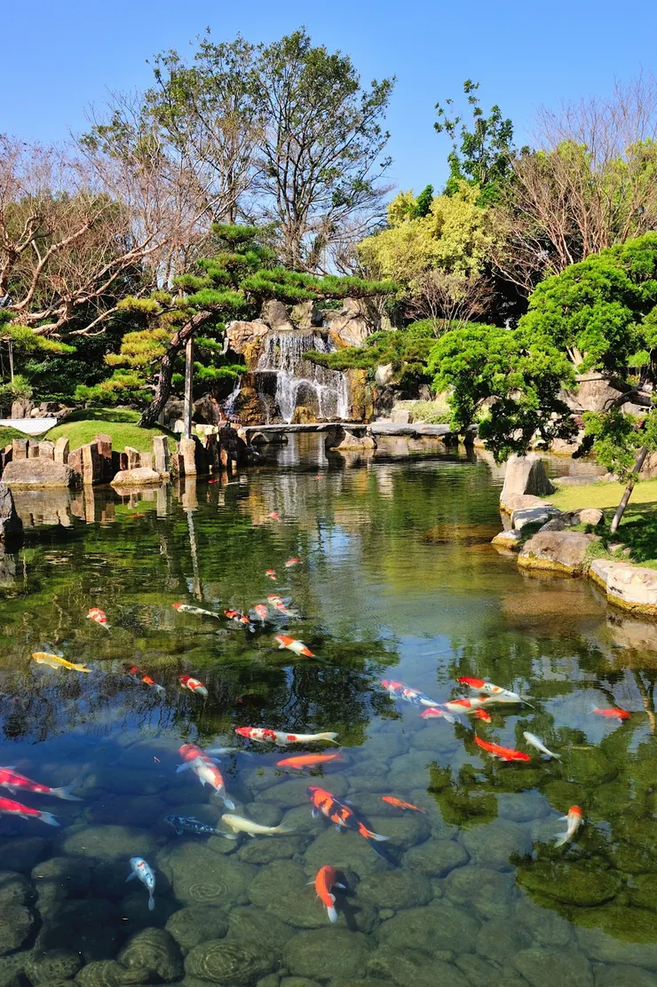 和園上池瀑布遠景，2016年攝。