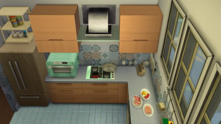 我有想過煮食爐安裝在窗前，油煙可以飄出窗外，但抽油煙機會擋著窗子，不好看。