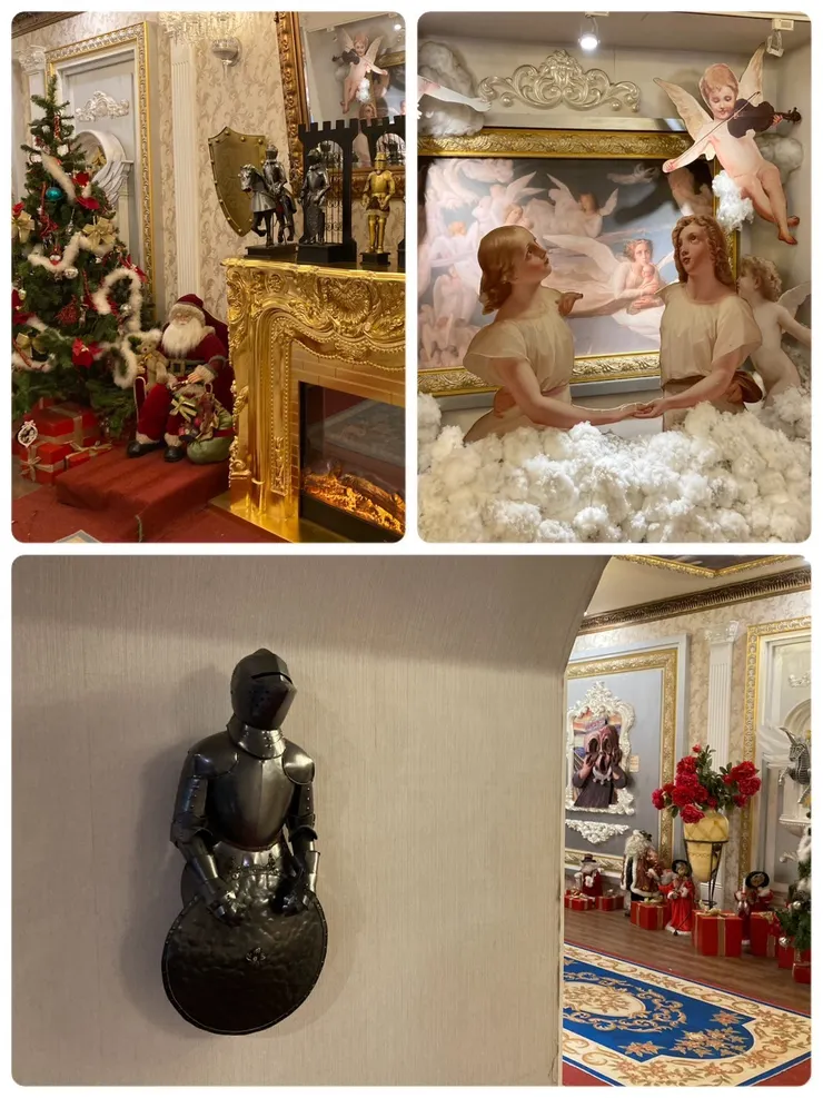 這裡也有歐風的城堡內部可以拍照