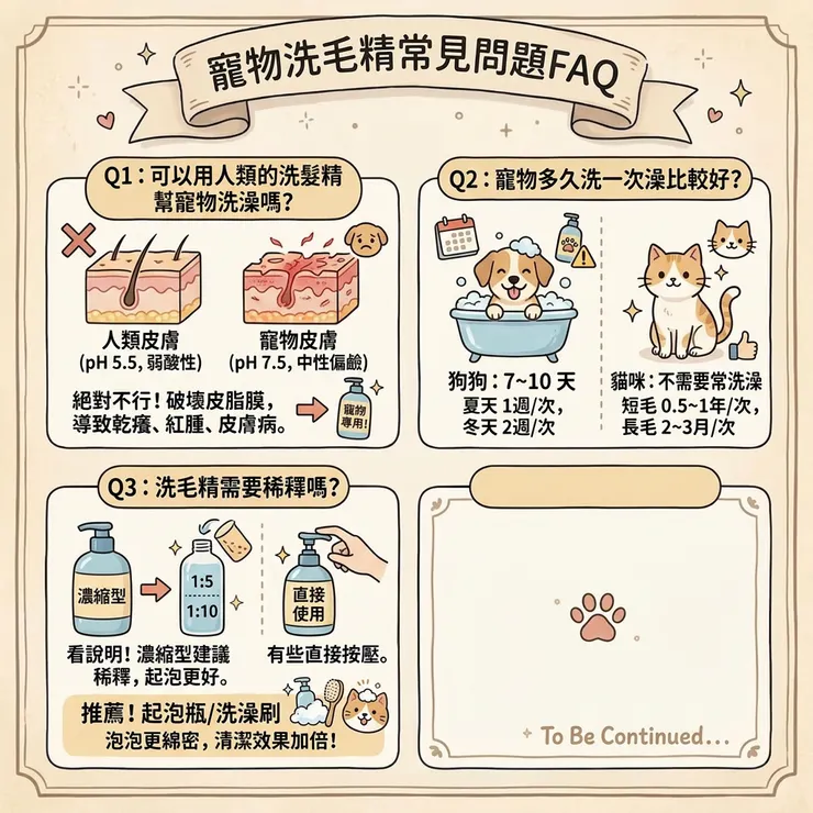 寵物洗毛精常見問題FAQ