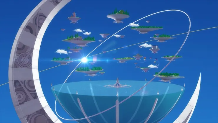 帕樂達邦是一座浮在空中的人工設施，島上居民都過著與世無爭的日子