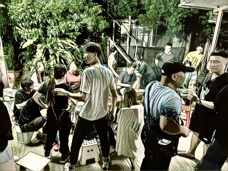 中秋烤肉聚餐照