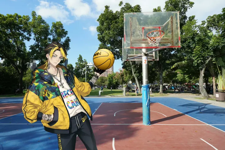 嗨 ~ 希夢，大安森林的籃球場可是我主場呢 ! 希夢有興趣跟我一起練球嗎 ?