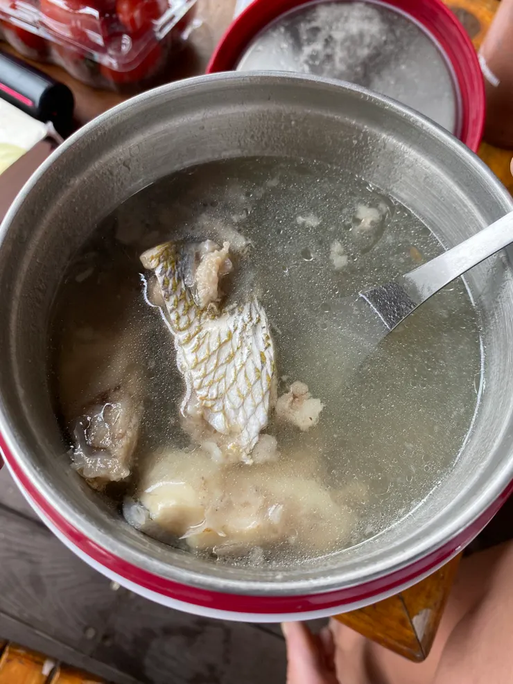 燒的青嘴龍占魚湯
