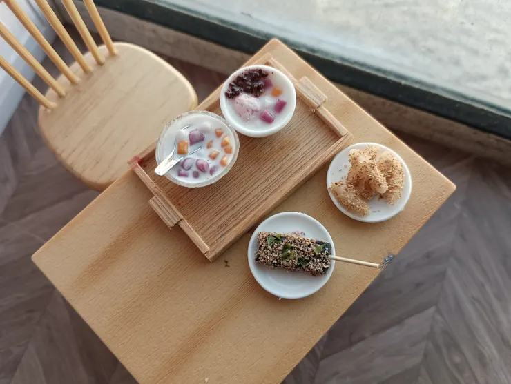 袖珍黏土懷舊傳統點心