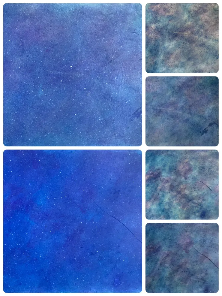 來來回回顏色堆疊三次以上才渲染完成