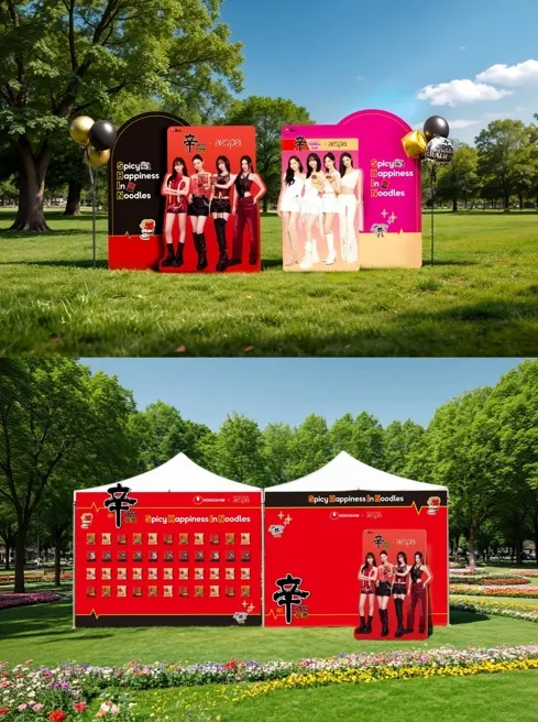 aespa x 辛拉麵 主題沉浸場域首度亮相。圖/農心提供