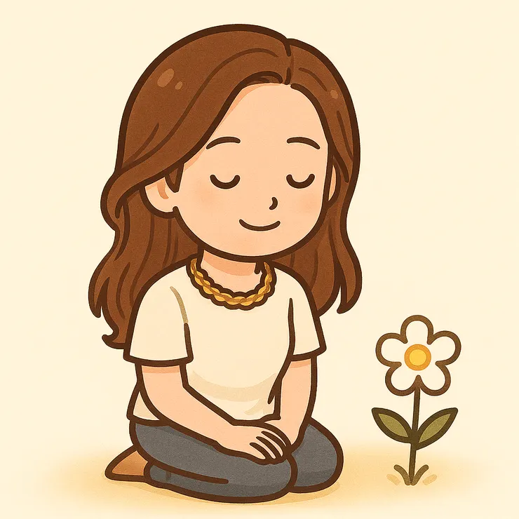 我沒有神通,也不是什麼修行人。 但那天,我有陪她坐一會兒。