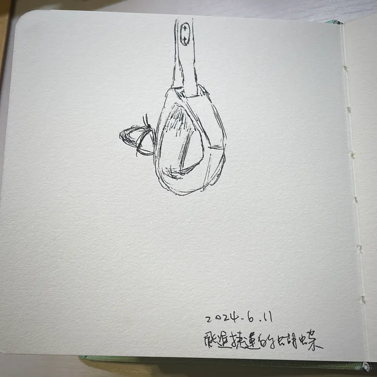 最後畫一下那天看到的蝴蝶，紀念一下（雖然聽說牠是蛾不是蝴蝶）