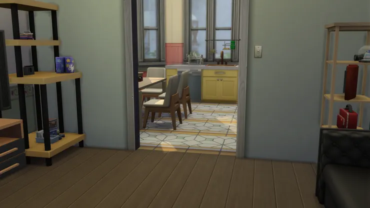 廚房沒有門,要油煙飄走,做飯時便得打開窗戶。