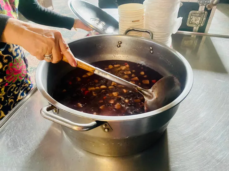 志工媽媽準備的紅豆湯
