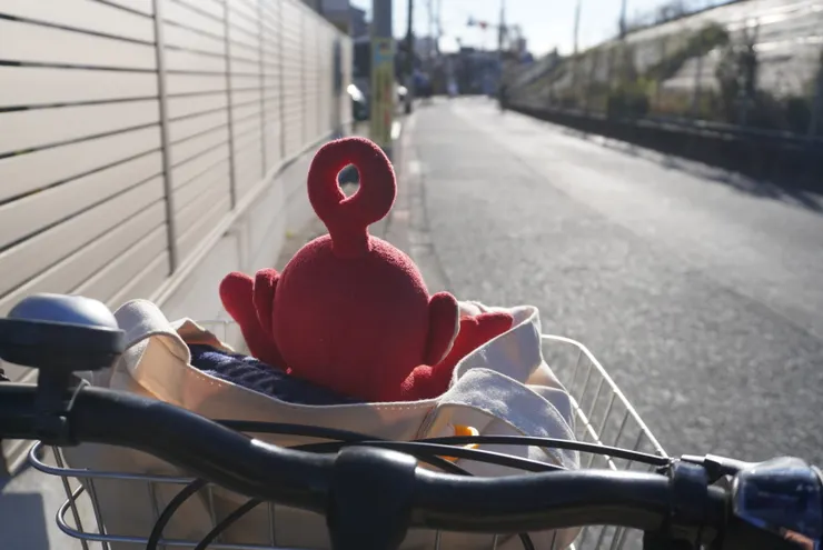 第一次在東京旅遊，跟哥哥借了腳踏車，悠閒地晃啊晃