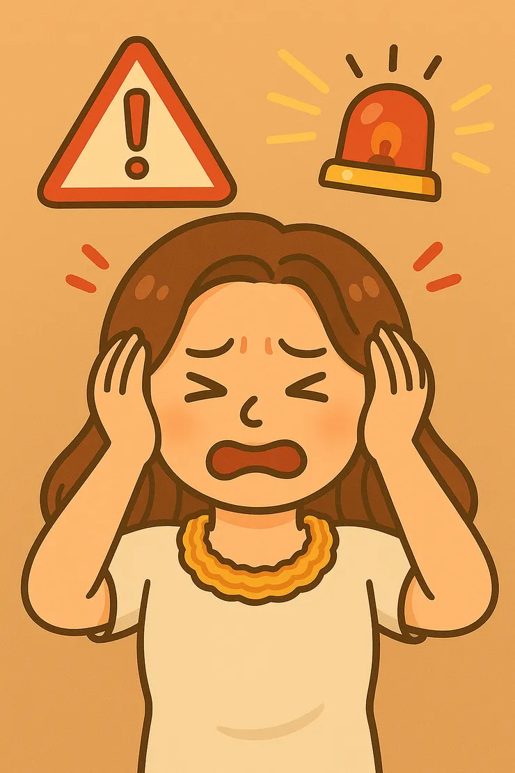 對方才剛冷一下，我內心警報器就嗶到爆表，像火警演習一樣吵，結果連我自己都被嚇笑了。