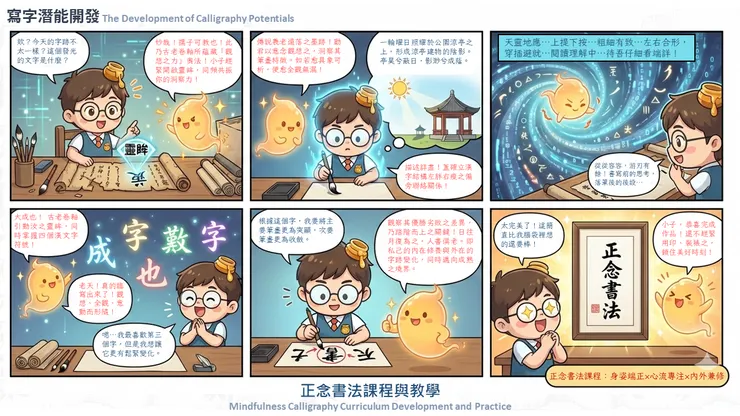 觀想與正念書法（罐子老師的寫字教室，2025）