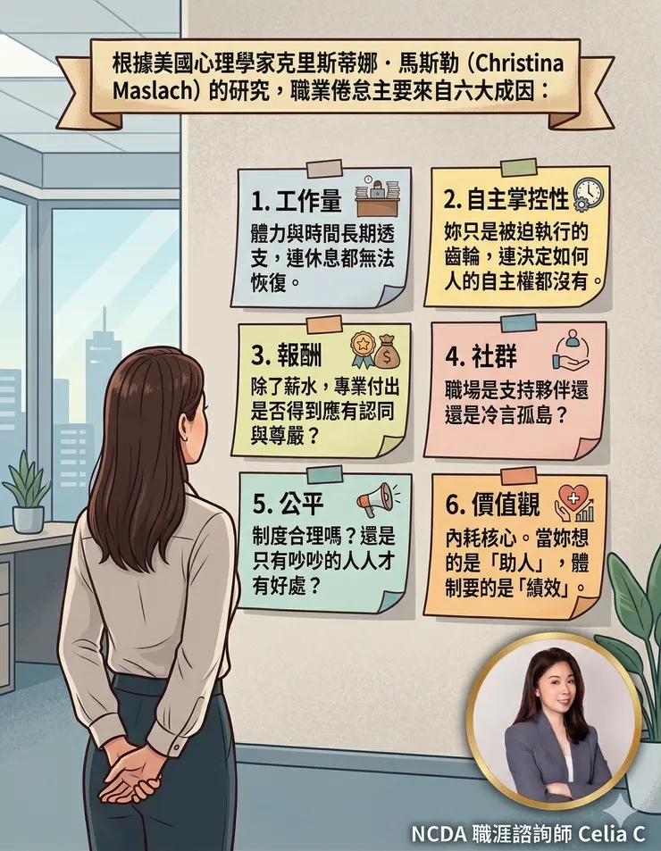 職業倦怠主要來自六大成因