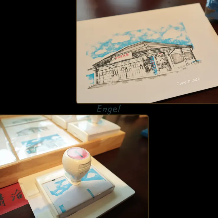 外帶一紙手作明信片回憶吧:)