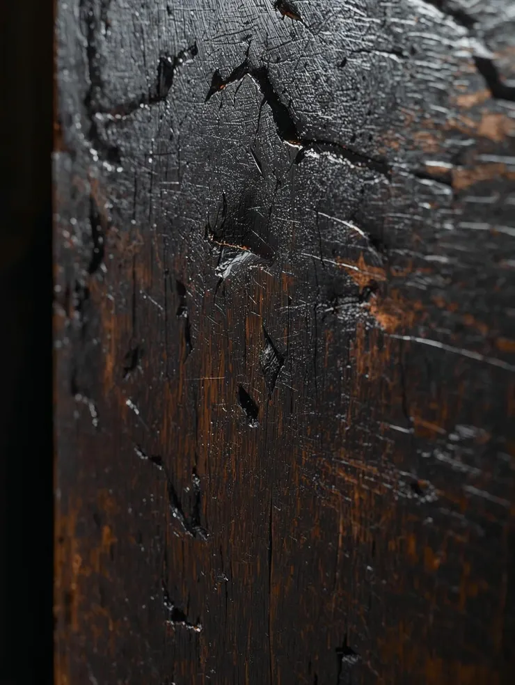 實木床架的床緣上的有機咬合紋理非常有跳躍感。（圖像生成：Canva AI／提示詞設計：陳夏民）