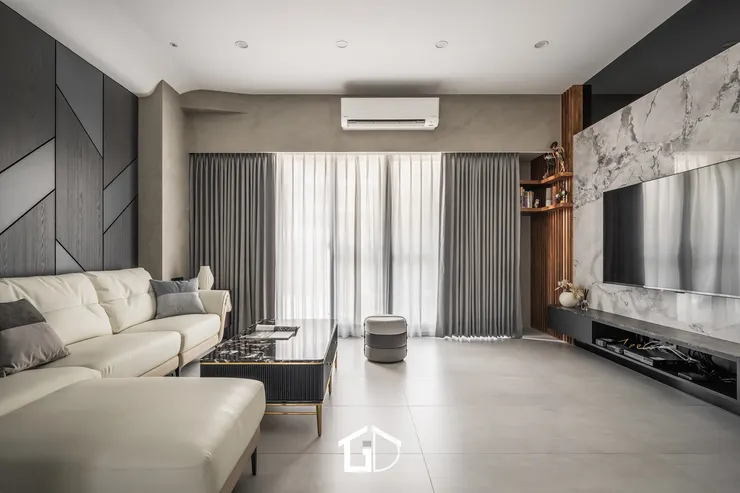 矩設計｜斜影｜客廳