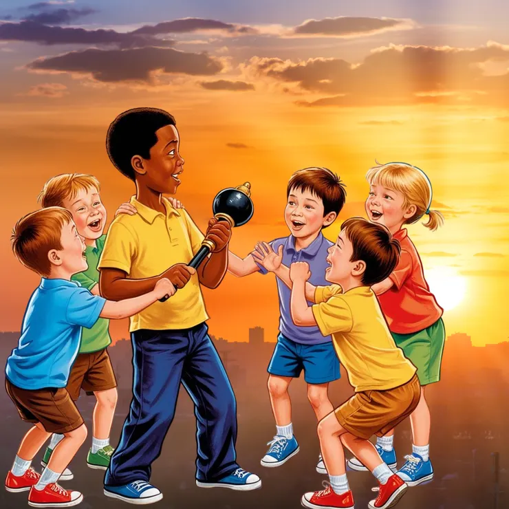 戒嚴就像是一群小朋友在吵架，其中有一個隊長，隊長手上有狼牙棒，隊長可以任意用狼牙棒「教訓」他認為不聽話的小孩